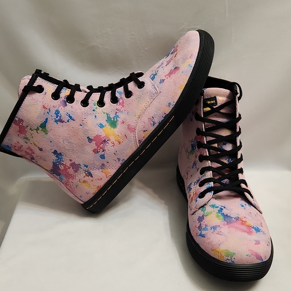 Dr. Martens Sheridan Confetti Suede Casual  Rainbow Boots (W Size 8) - Picture 4 of 15
